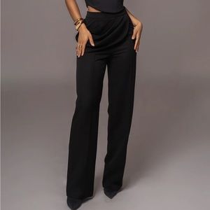 Jluxlabel Black High Statement Drape trousers